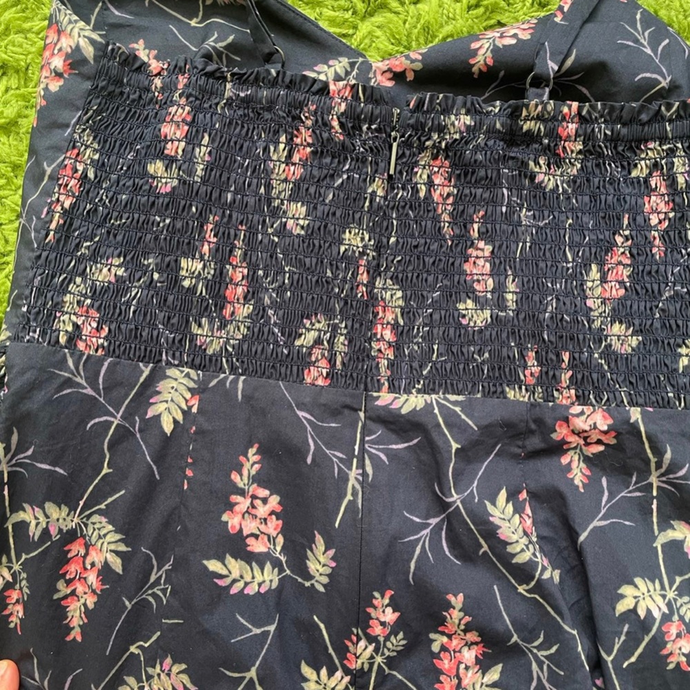 Rebecca Taylor Navy Floral Midi Dress - Picture 7 of 7